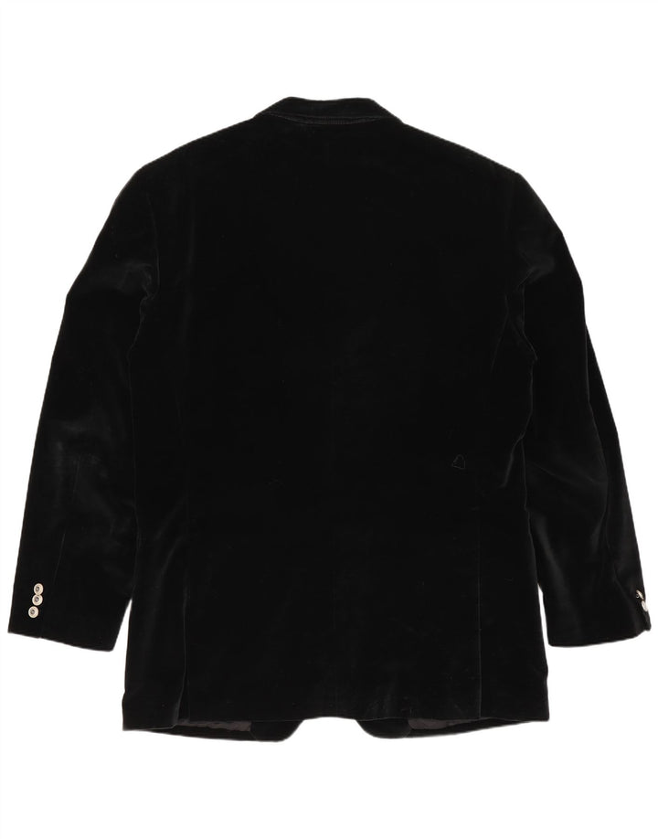 Versace Chaqueta tipo blazer de terciopelo con 4 botones para hombre IT 52 XL Algodón negro