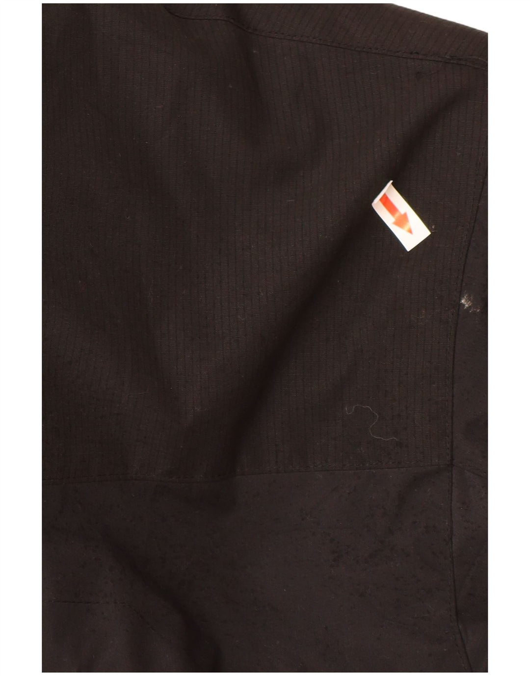 Vintage hombres con capucha Parka chaqueta Reino Unido 38 mediano negro nylon