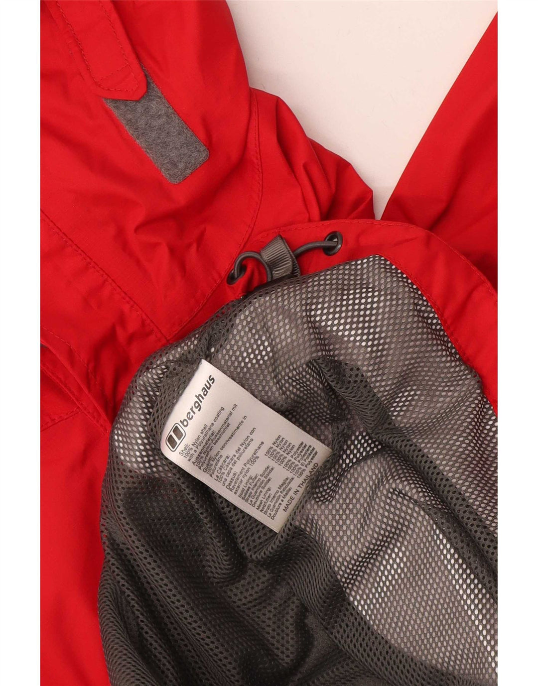 Berghaus Chubasquero con capucha para niños 12-13 años Nylon rojo