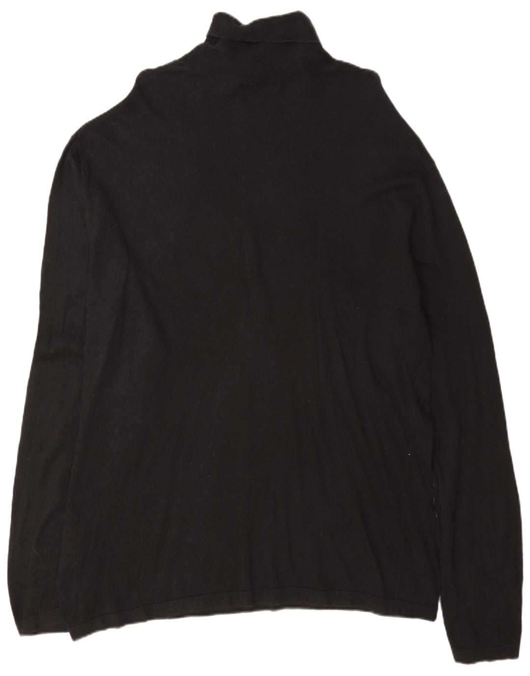 Nautica Jersey de cuello vuelto para hombre, talla 2XL, algodón negro