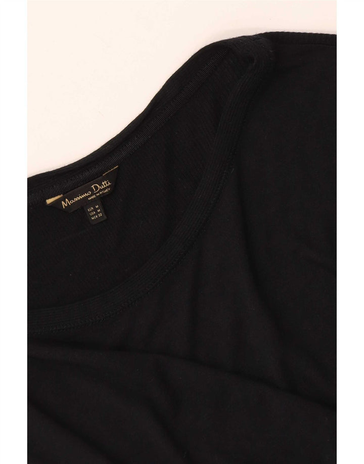 Massimo Dutti Top Mujer Manga 3/4 UK 42 Medium Negro