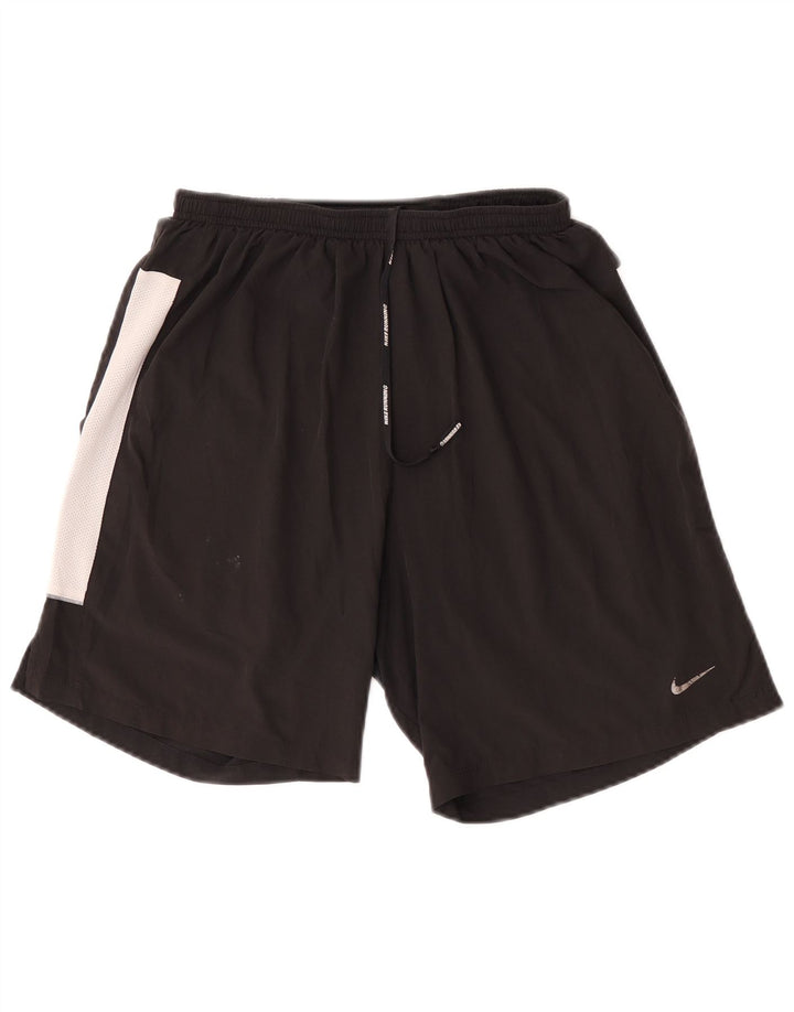 Nike - Pantalones cortos deportivos para hombre (talla pequeña), color negro y poliéster