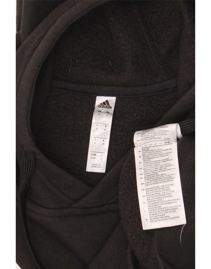 Adidas Hombre Sudadera Con Capucha Jumper Medium Negro Algodón