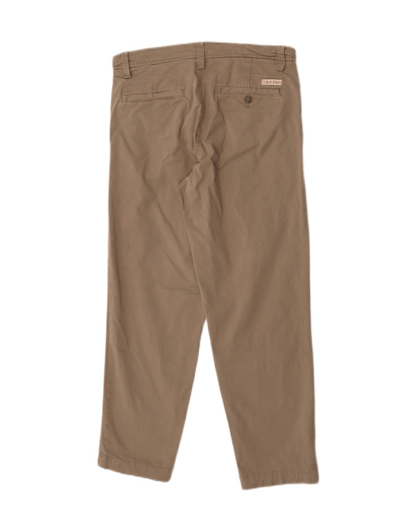 Calvin Klein Pantalón chino cónico para hombre W29 L27 Beige