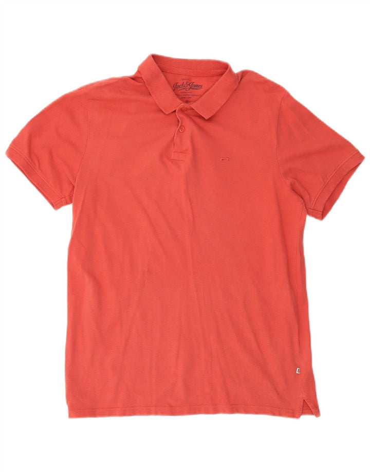 JACK & JONES Polo Hombre Algodón Rosa Medio