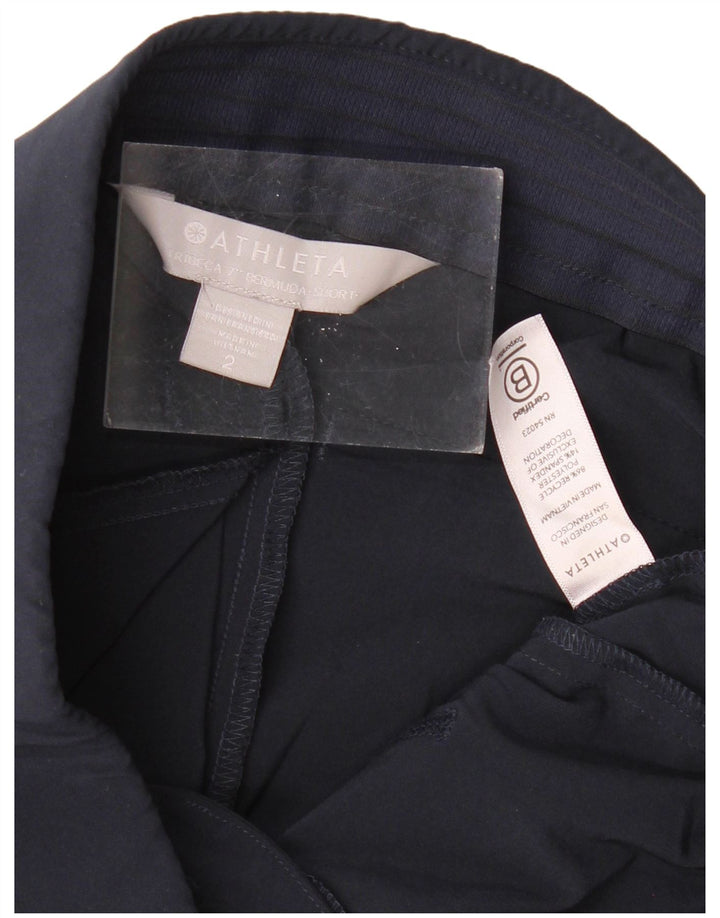 ATHLETA Pantalones cortos chinos para mujer US 2 XS W30 Azul marino Poliéster