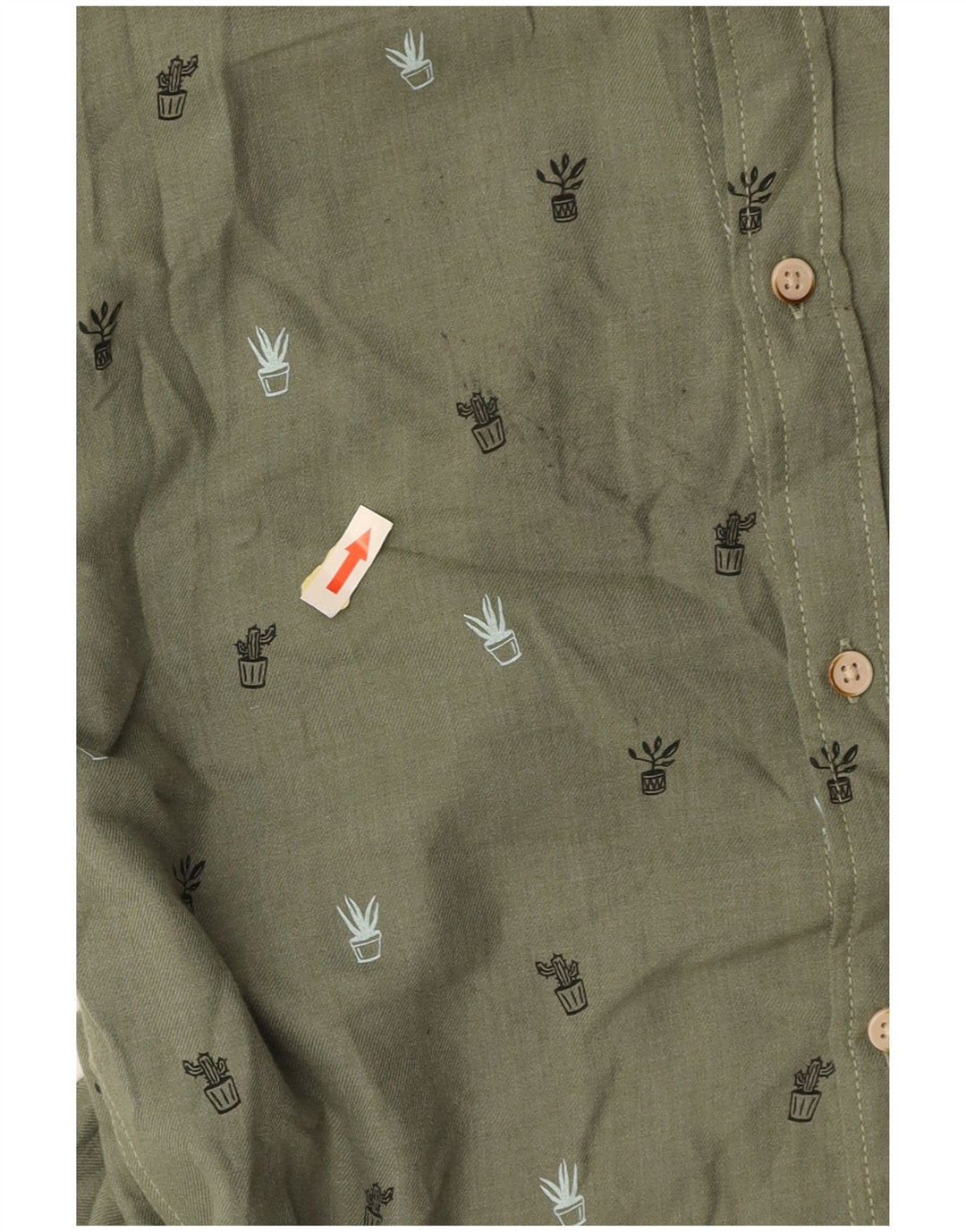 JACK & JONES Camisa Hombre Algodón Lunares Verde Medio
