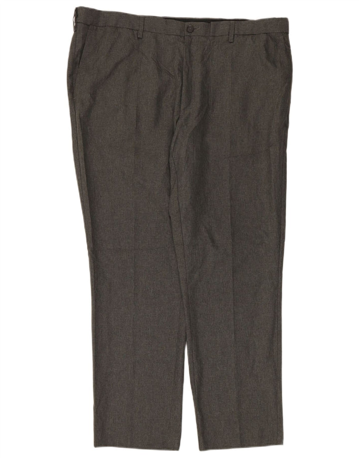 MARKS & SPENCER Pantalón chino slim fit para hombre W40 L29 Poliéster gris
