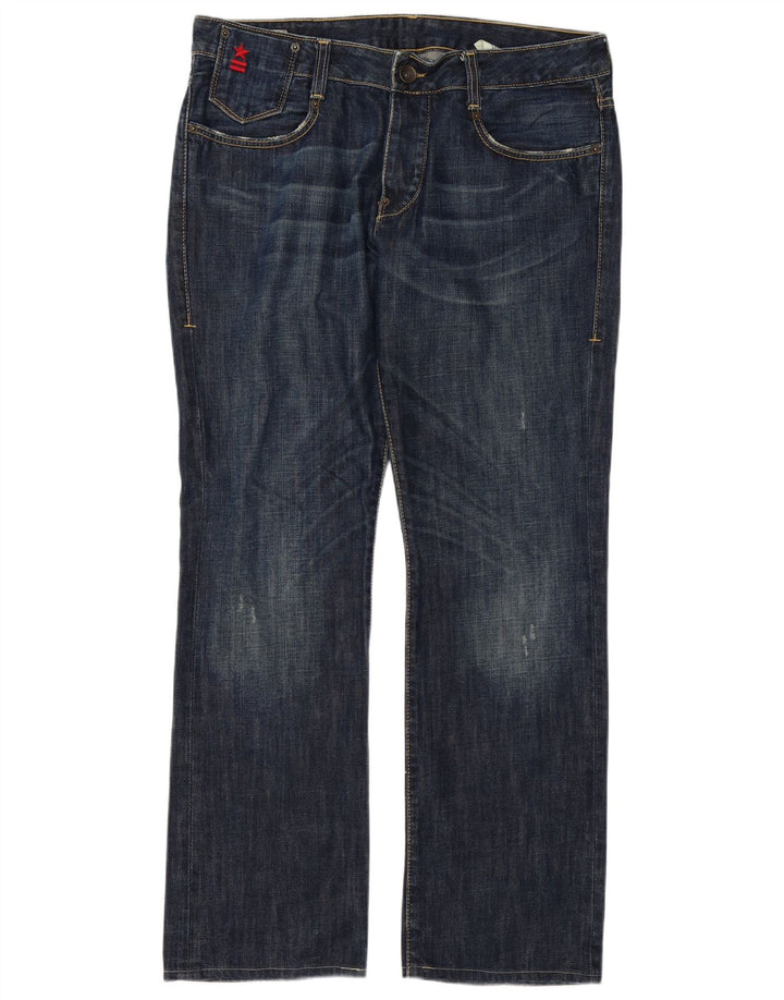 Vaqueros rectos uniformes para hombre W34 L32 Algodón azul