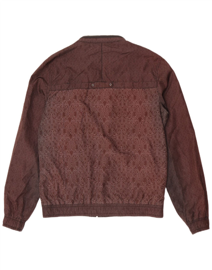 Jack & Jones Mens Graphic Bomber Jacket UK 38 Marrón Medio Colorblock