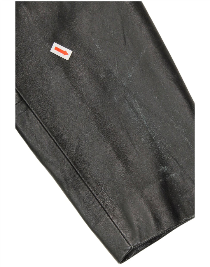 MILAN Abrigo de cuero para mujer ES 40 XL Cuero negro