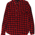 Zara Hombre Camisa Slim Fit De Franela Vichy Rojo Medio