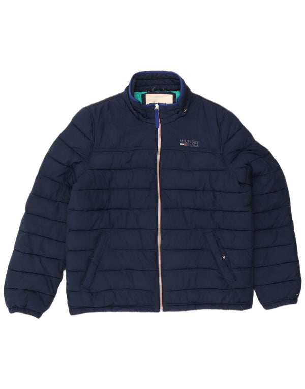 Tommy Hilfiger Chaqueta acolchada para hombre UK 42 XL Poliéster azul marino