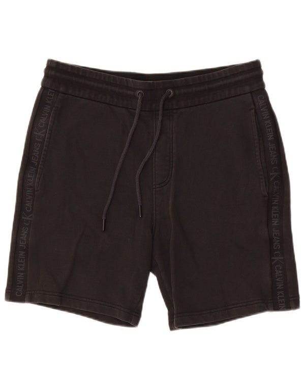 Calvin Klein Shorts deportivos gráficos para hombre Algodón negro mediano