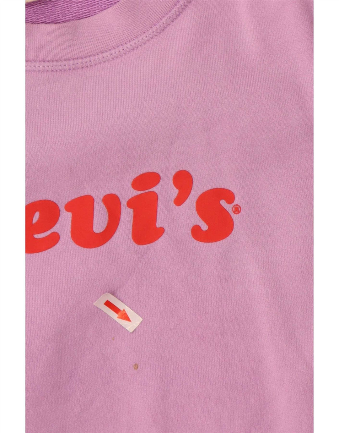 Levi's Sudadera de gran tamaño con gráfico para mujer UK 10 Small Purple Cotton