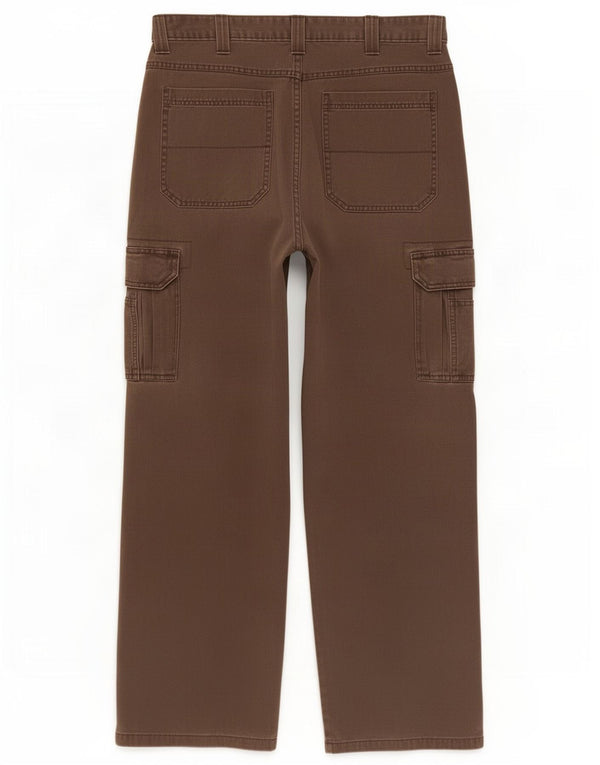 Wrangler Pantalones cargo rectos para hombre W34 L32 Algodón marrón