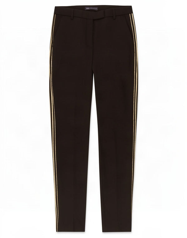 Marks & Spencer Pantalones de traje rectos para mujer UK 10 Small W30 L30 Negro