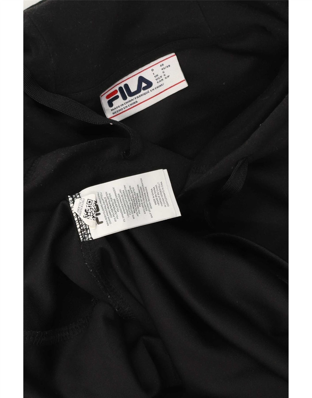 Fila Hombre Sudadera Con Capucha Jersey Pequeño Poliéster Negro