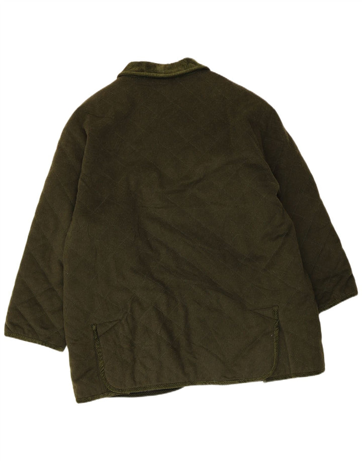 Vintage hombres chaqueta acolchada tamaño 40 verde grande