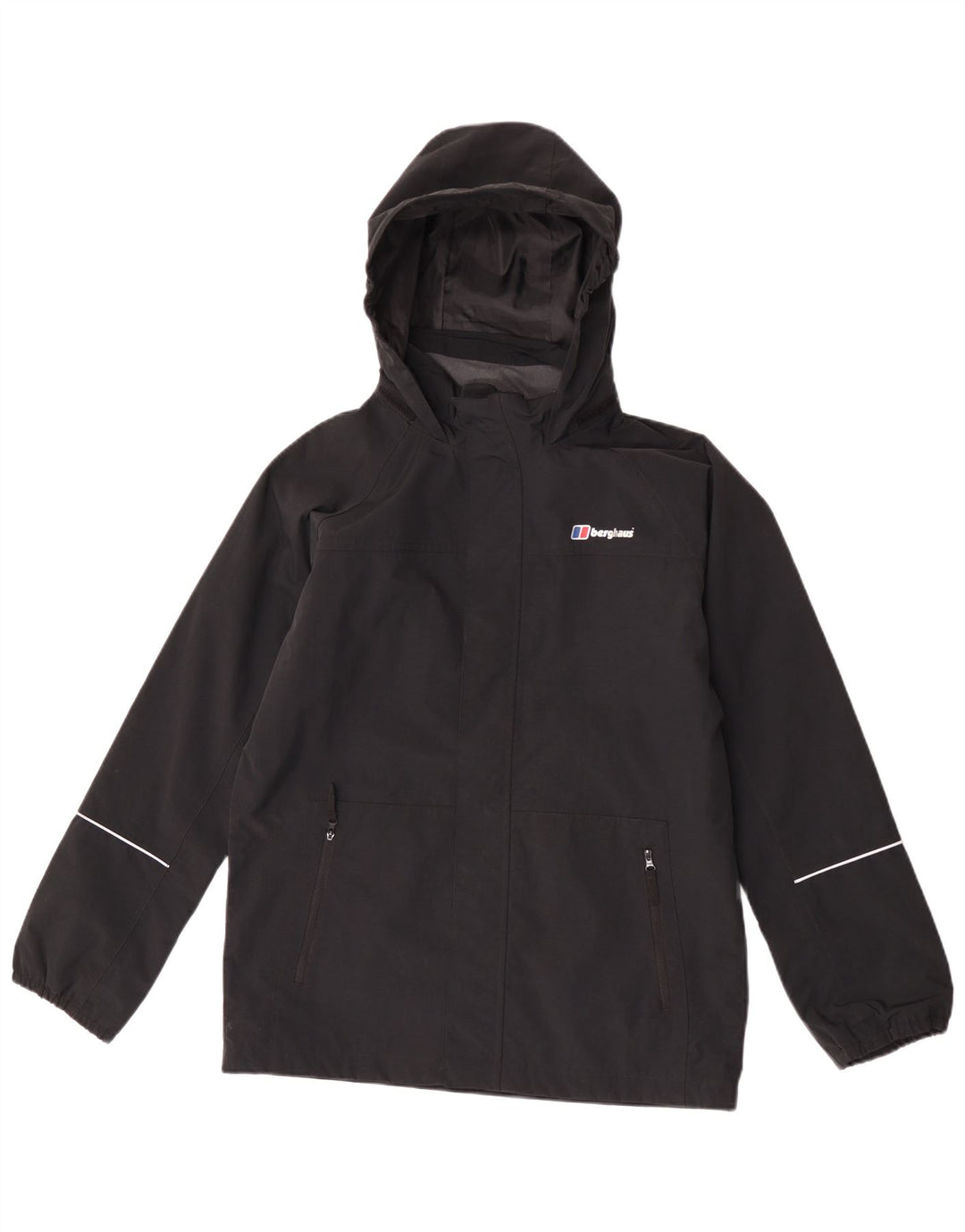 Berghaus Chubasquero con capucha para niños 12-13 años negro poliamida