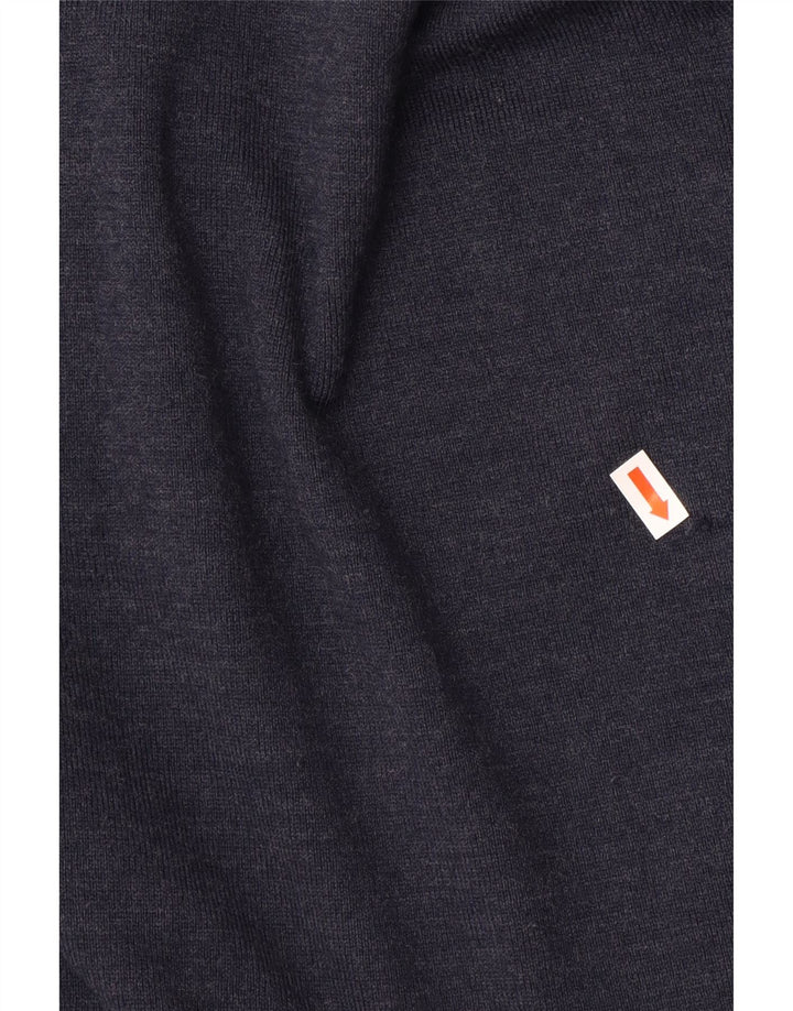 HUGO BOSS Suéter tipo jersey con cuello y cremallera para hombre Poliéster azul marino medio