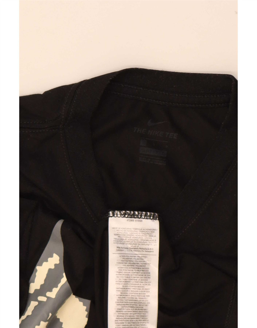 Nike Mujer Dri Fit Graphic Camiseta Top UK 10 Small Negro Poliéster