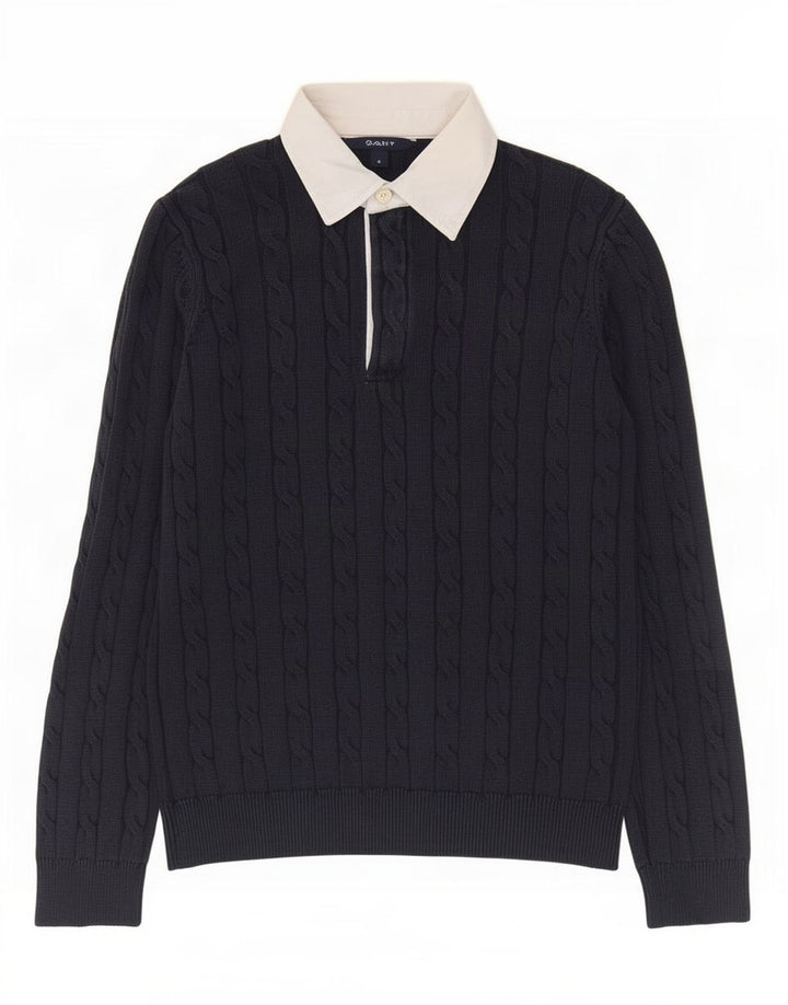 Gant Hombre Polo Neck Jumper Sweater Pequeño Azul Marino