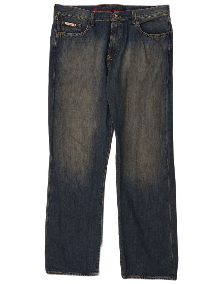 BEN SHERMAN Vaqueros rectos para hombre W36 L32 Algodón azul