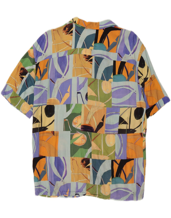 Camisa de manga corta para hombre Pull & Bear de viscosa patchwork multicolor grande