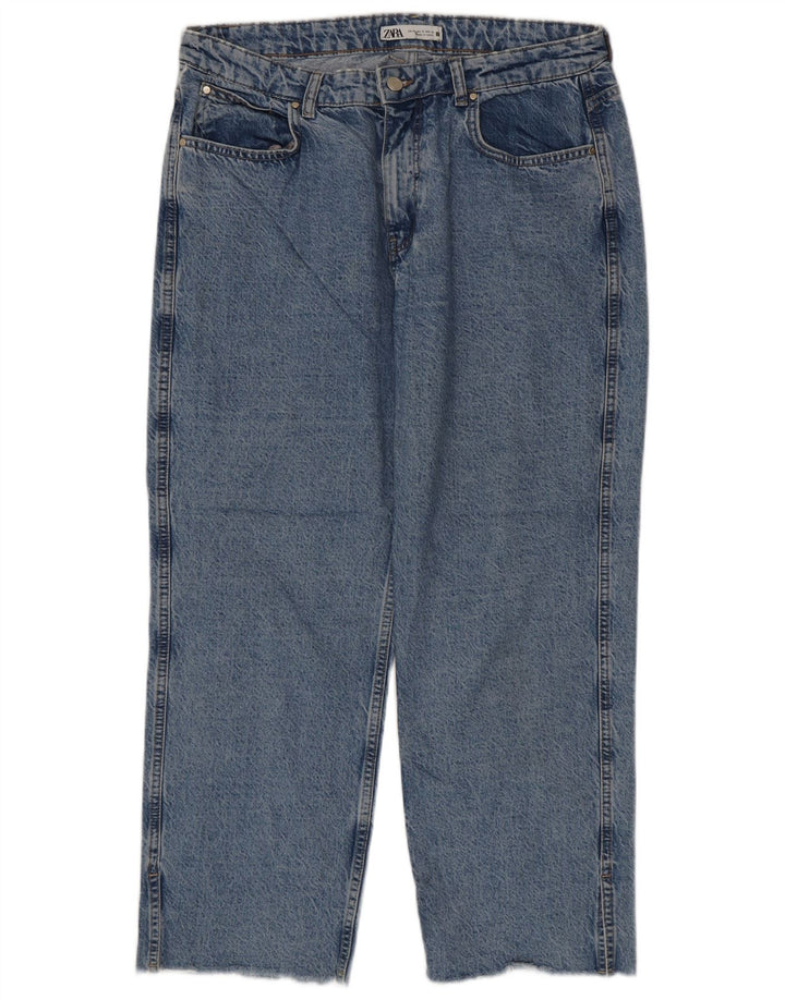 ZARA Vaqueros Sueltos Mujer EU 42 Large W32 L27 Azul