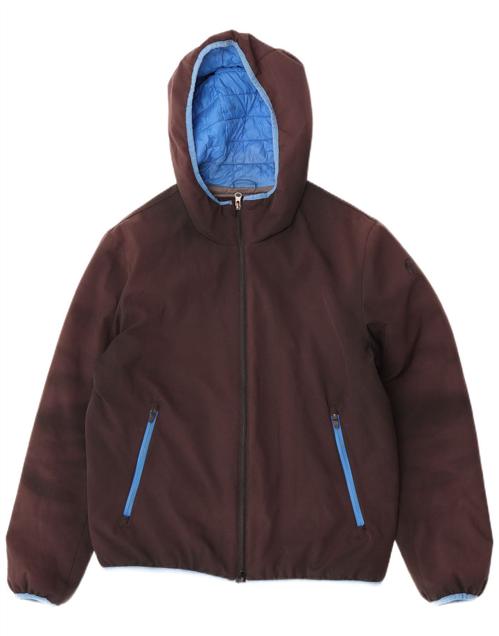 North Sails Chaqueta acolchada con capucha para hombre UK 38 Gris medio Colorblock