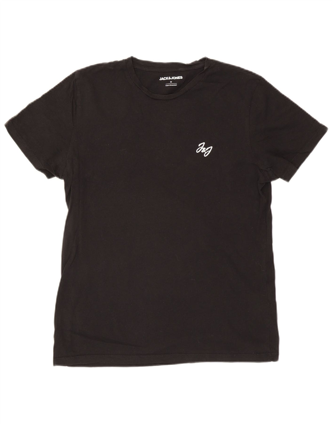 Jack & Jones Hombre Camiseta Top Medium Negro Algodón