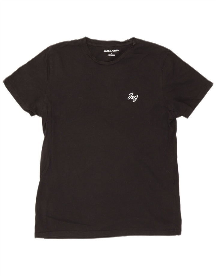 Jack & Jones Hombre Camiseta Top Medium Negro Algodón