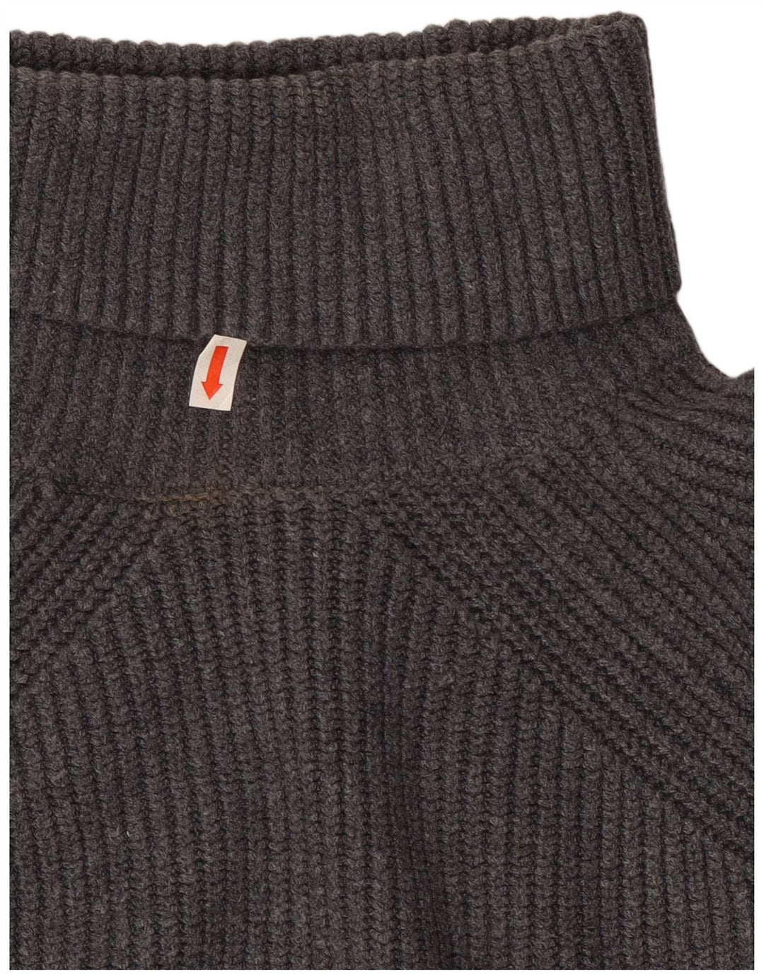 Marks & Spencer Suéter Corto con Cuello Redondo para Mujer UK 10 Small Grey