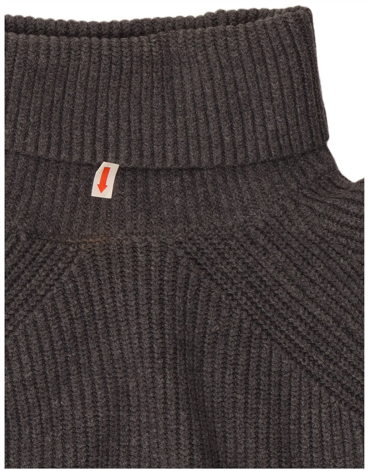 Marks & Spencer Suéter Corto con Cuello Redondo para Mujer UK 10 Small Grey