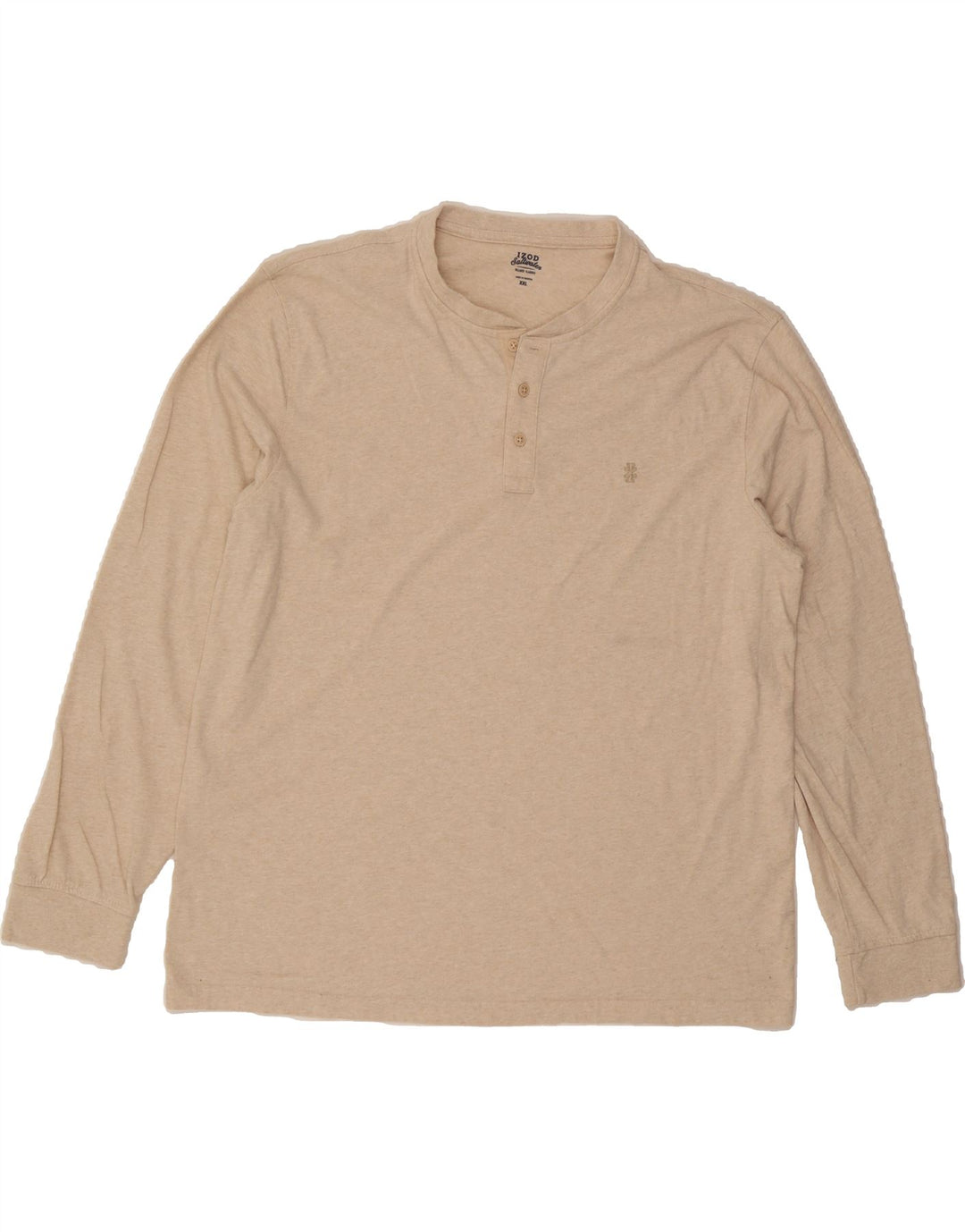 IZOD Mens Top Long Sleeve 2XL Beige Cotton Vintage Izod and Second-Hand Izod from Messina Hembry 