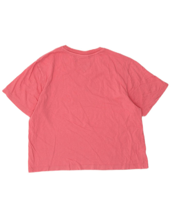 Tommy Hilfiger Camiseta corta con gráfico para mujer UK 10 Small Pink