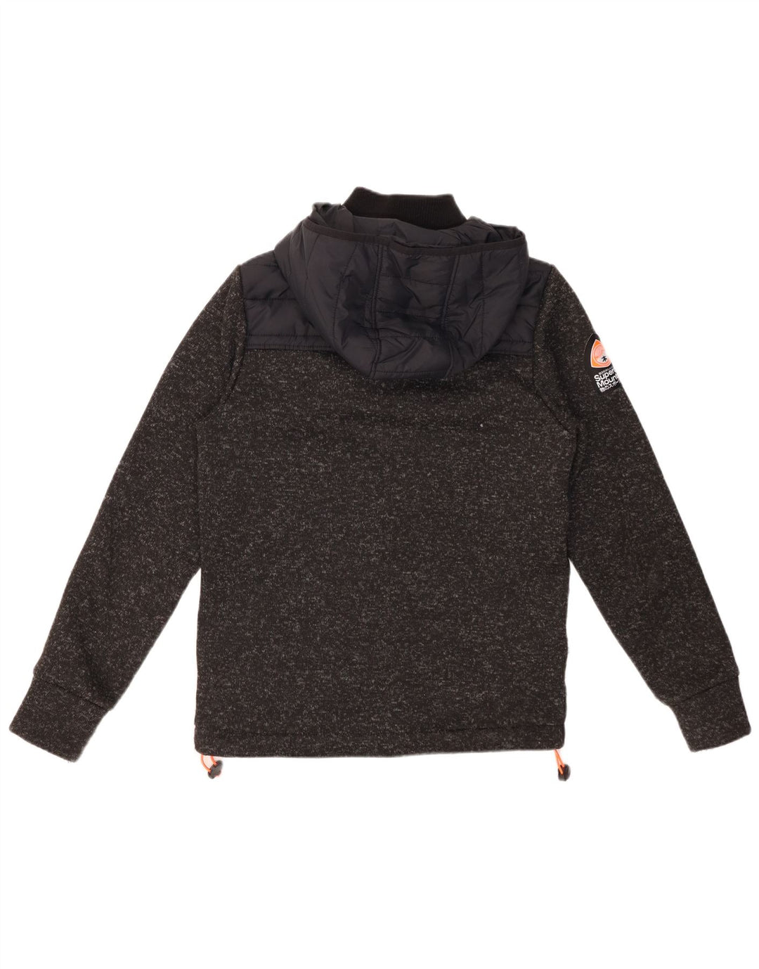 SUPERDRY Chaqueta acolchada con capucha para hombre UK 38 Medium Black Colourblock Nylon