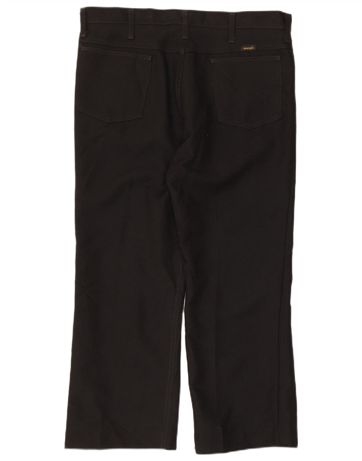 WRANGLER Pantalones casuales rectos para hombre W36 L26 Poliéster negro