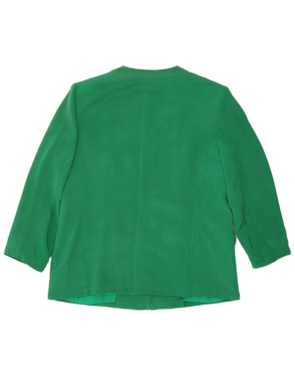 Mariella Burani Chaqueta Blazer de Manga 3/4 con 5 Botones para Mujer UK 40 Grande Verde