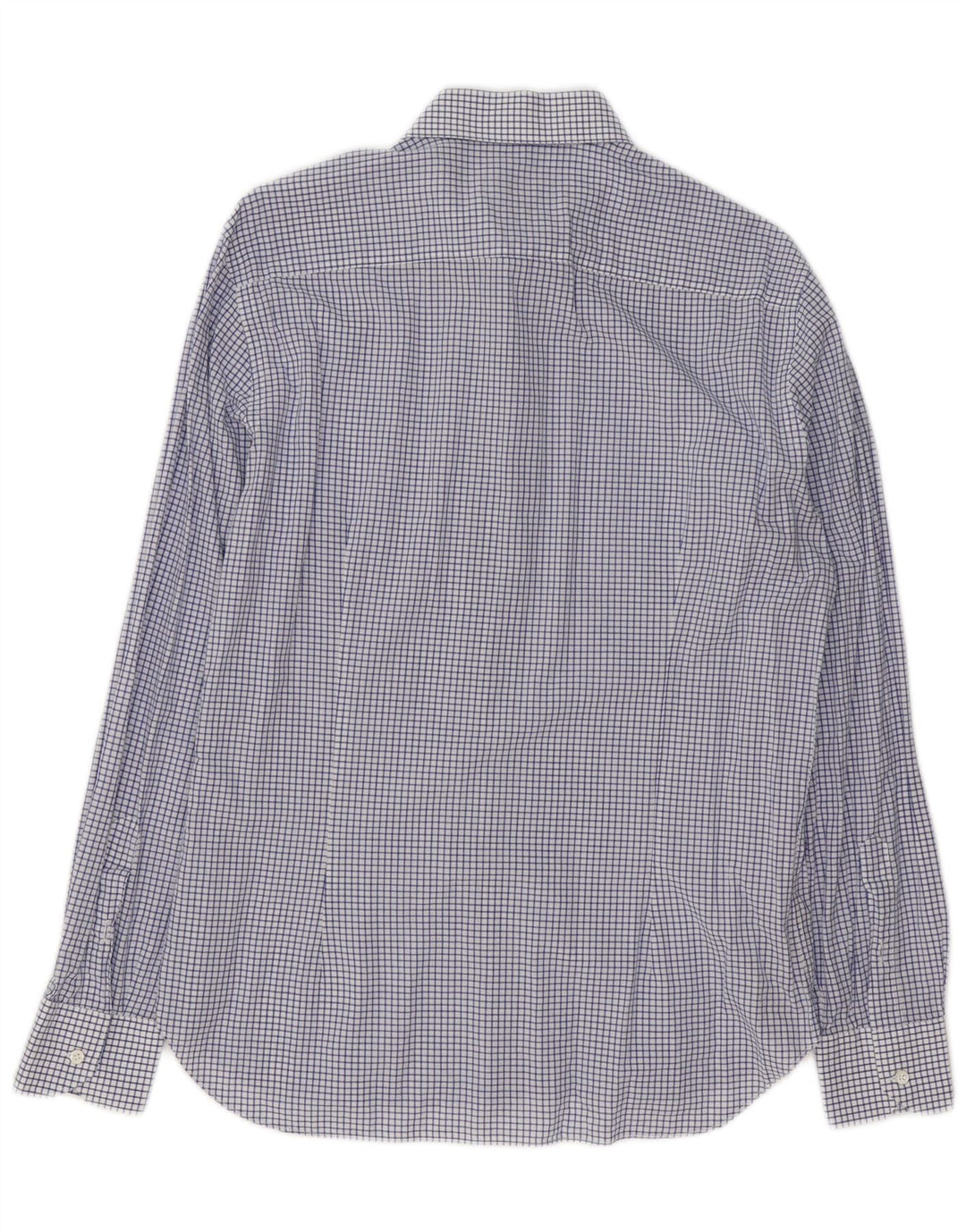 Camisa Massimo Dutti Hombre Talla 42 16 1/2 Grande Cuadros Azul Algodón