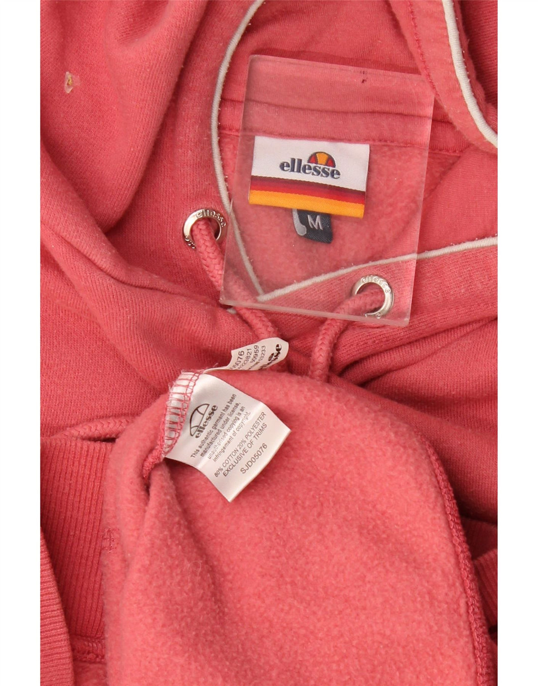 Ellesse Hombre Sudadera Con Capucha Gráfica Jersey De Algodón Rojo Medio