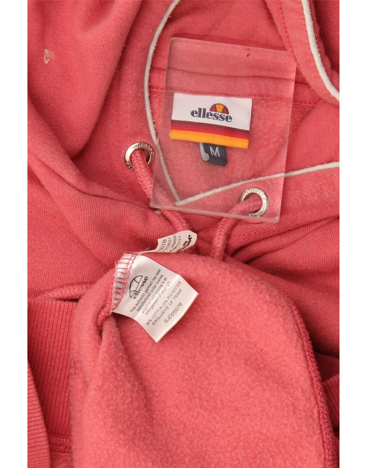 Ellesse Hombre Sudadera Con Capucha Gráfica Jersey De Algodón Rojo Medio