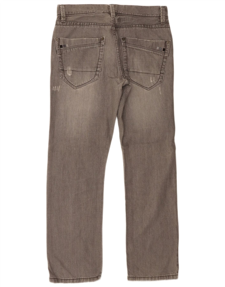 Dkny Jeans rectos desgastados para hombre W31 L30 Algodón gris