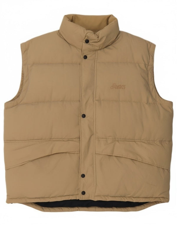 Asics Chaleco acolchado para hombre UK 42 XL Poliéster beige