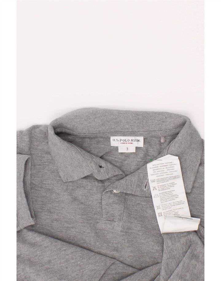 Asociación de Polo de EE. UU. Camisa Niño 2-3 Años Gris Algodón