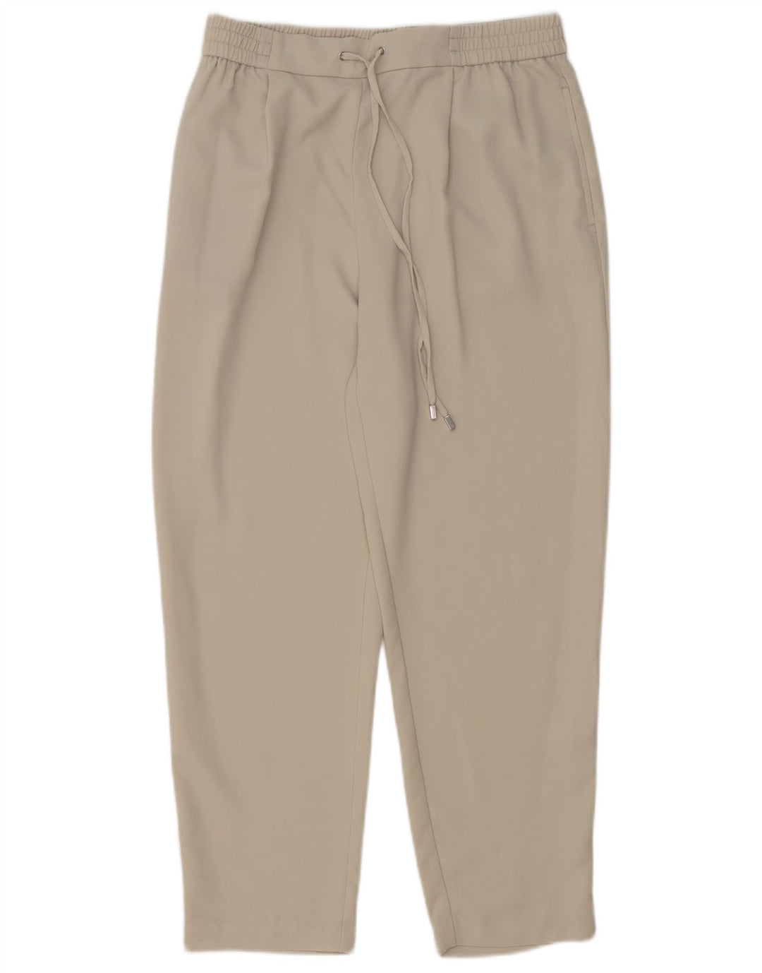 Zara Mujer Pantalones Casuales Cónicos Pequeño W26 L25 Poliéster Gris