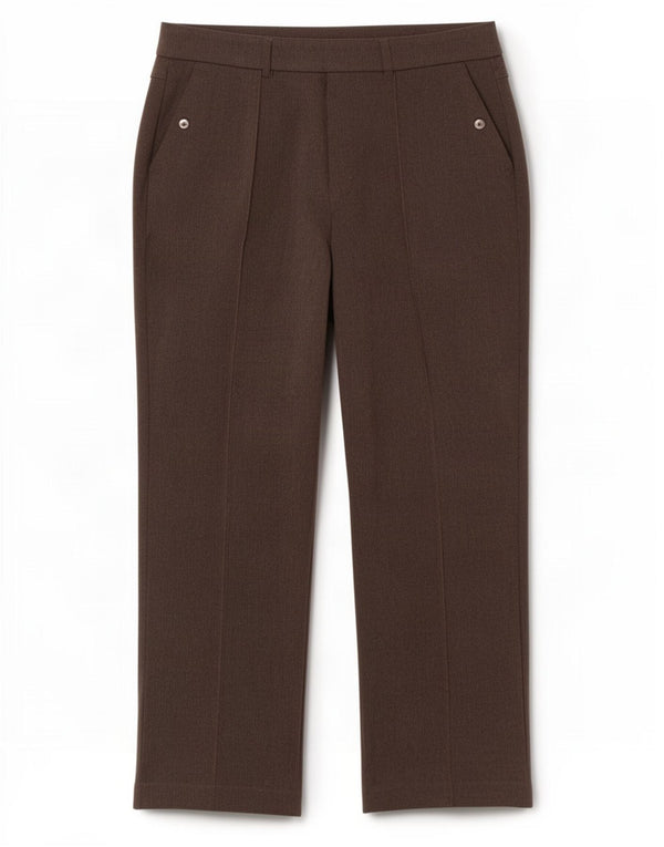 Marks & Spencer Pantalones chinos rectos para mujer UK 10 Small W28 L26 Marrón