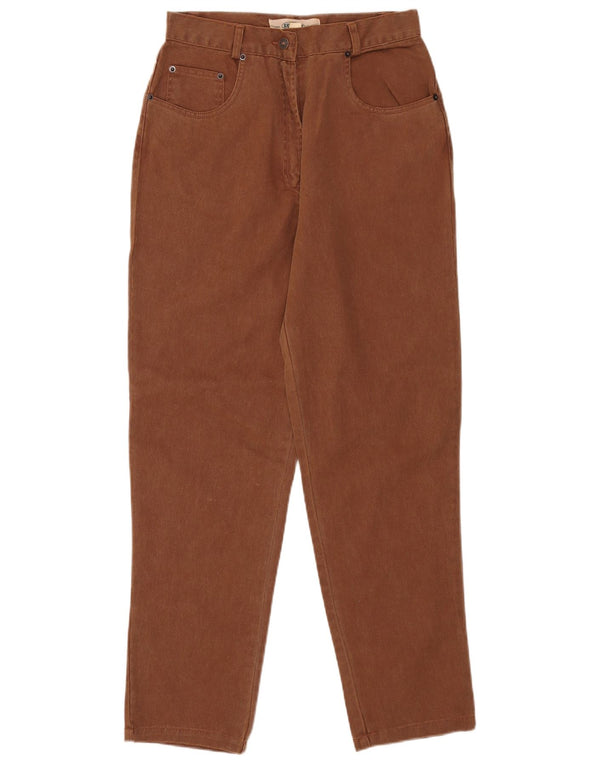 Raspberry Jeans cónicos de cintura alta para mujer UK 14 Medium W30 L29 Algodón marrón