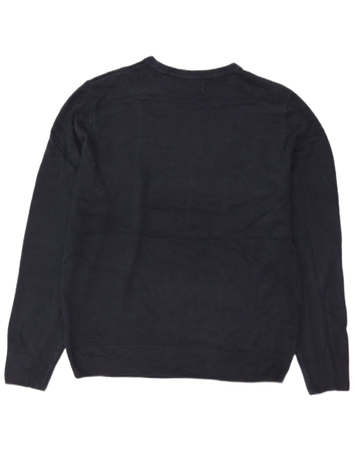 MARKS & SPENCER Suéter tipo jersey con cuello redondo para hombre Acrílico azul marino grande